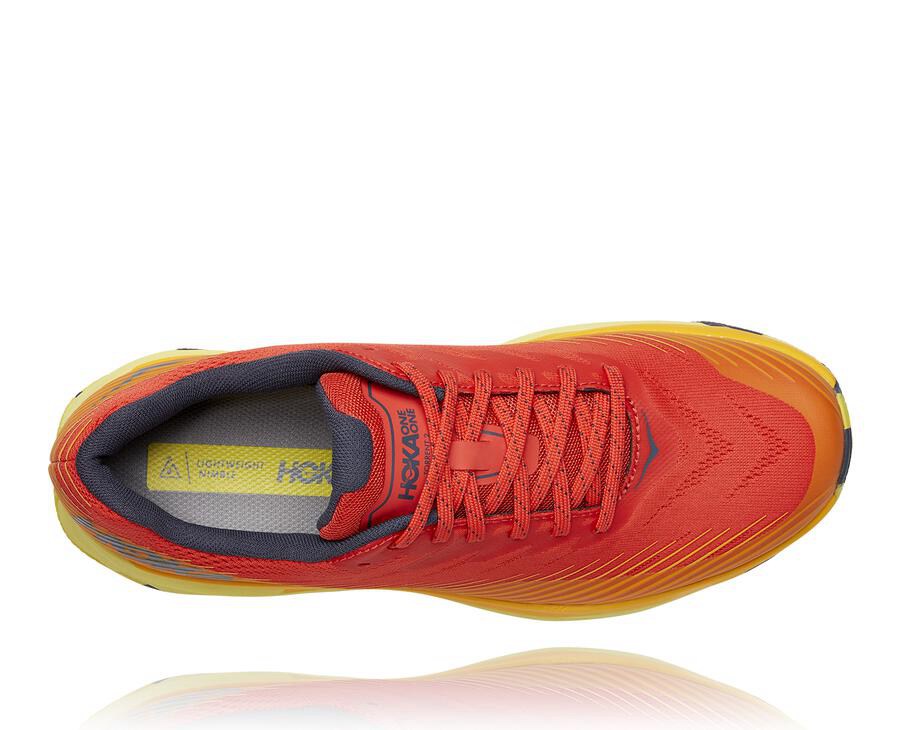 Hoka One One Trainers Mens Red - Torrent 2 - 95408URSK